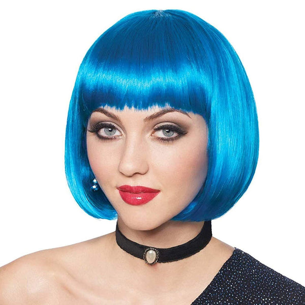 Wig Bob Neon Blue