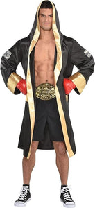 Boxing Robe Black w/Gold Trim