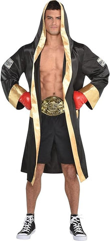 Boxing Robe Black w/Gold Trim