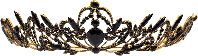Tiara Gold w/ Black Stones