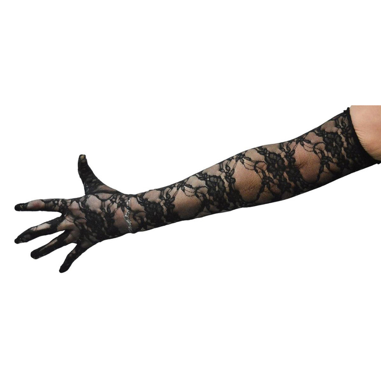 Gloves Long Black Lace