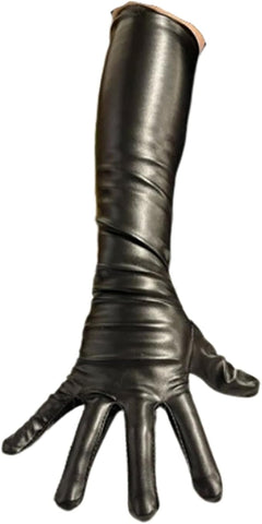 Gloves Long Leatherlike Black