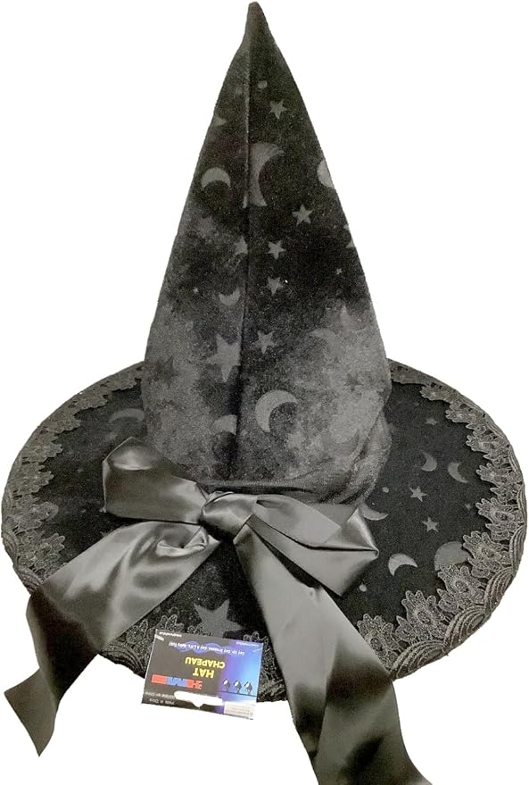 Hat Witch Moon & Stars w/ Bow