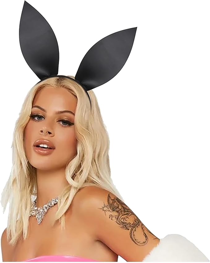 Bunny Ears Leatherlike Black