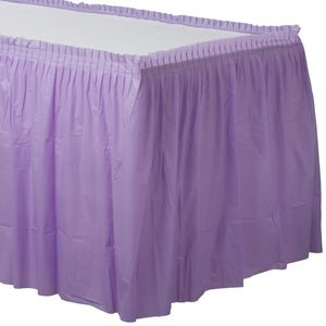 14' x 29" Plastic Table Skirt - Lavender