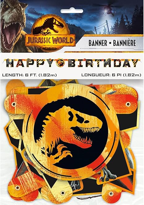 Jurrasic Park Birthday Banner 6FT