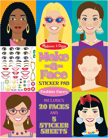Sticker Pad Make A Face Fashion Faces