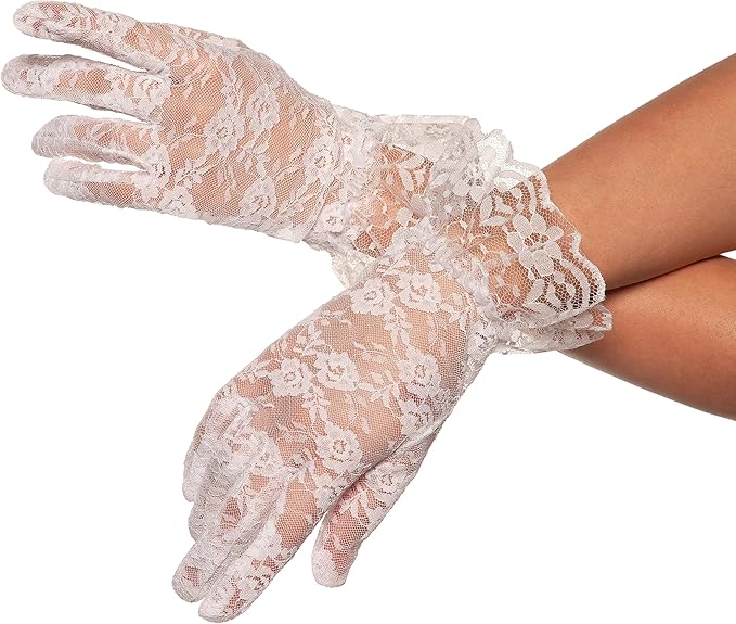 Lace Wrist Glove - White