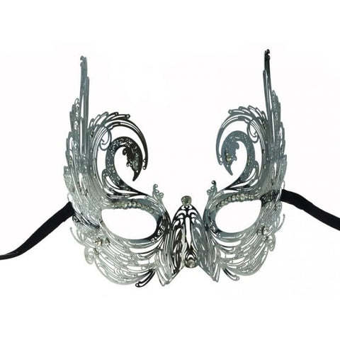 Mask Metal Filligree Gold Swan