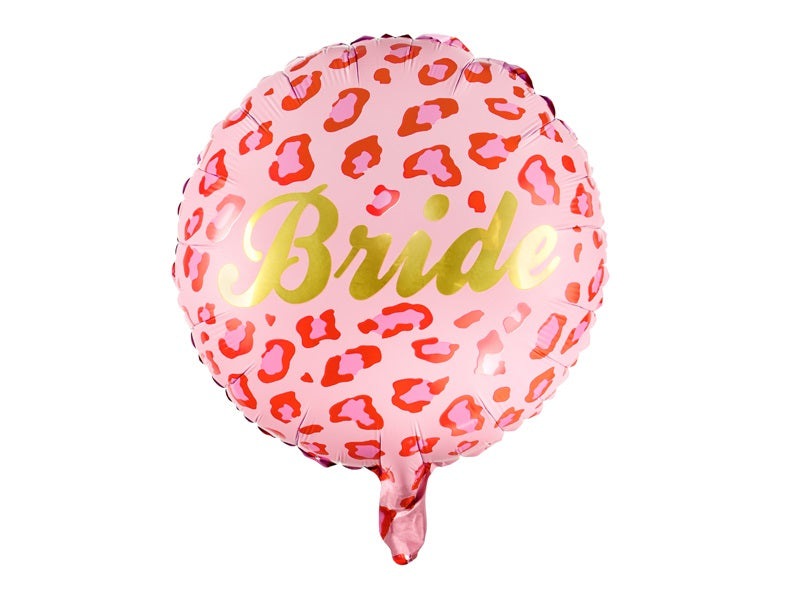 Pink Leopard 18" Bride Mylar Balloon