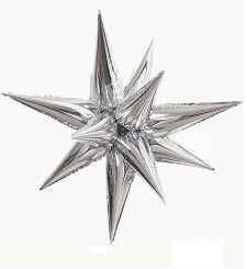 26" Starburst Balloon - Silver