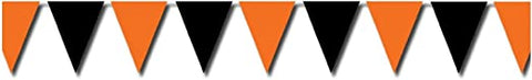 Orange and Black Outdoor Pennant Banner