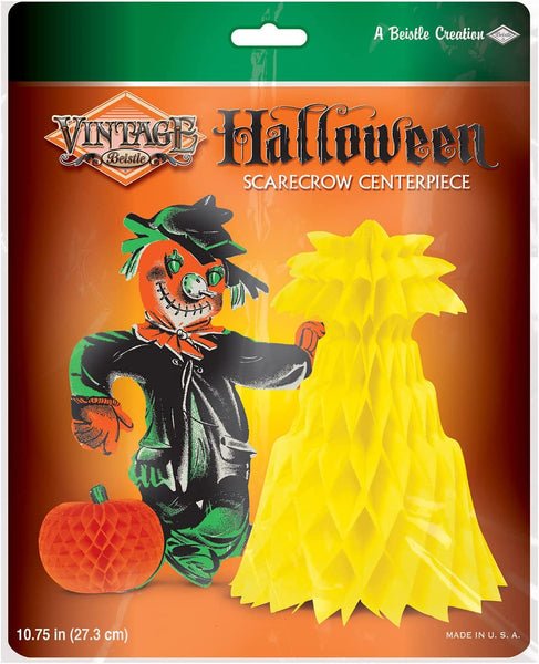 Vintage Halloween Scarecrow Centerpiece