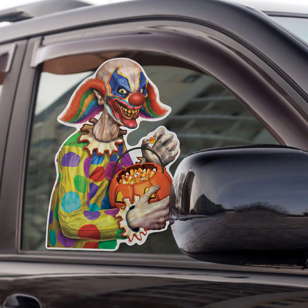 Cling Backseat Creepy Clown