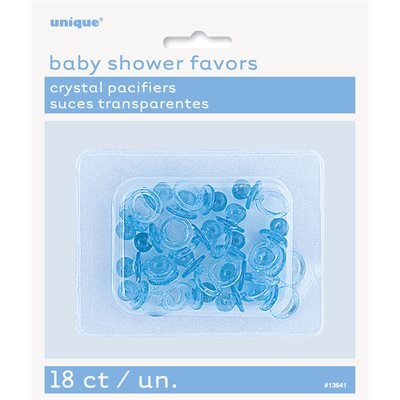 Pacifiers 1" Crystal Blue 18CT