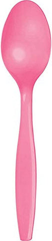Plastic Spoons - Candy Pink - 24CT