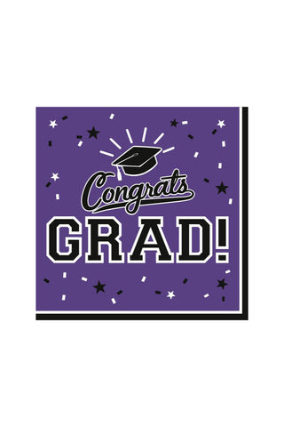 Purple Grad Luncheon Napkins � 36CT