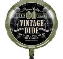 Balloon Mylar Vintage Dude 60 18"
