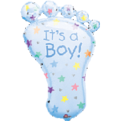 32" It's a Boy Foot Mylar Balloon