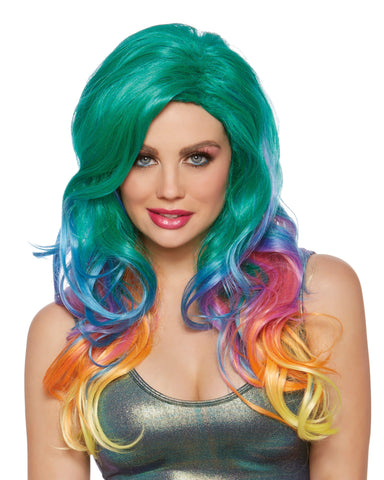 Wig Jewel Tone Rainbow Wig