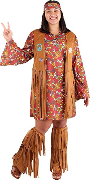 Hippie Peace and Love Plus Size