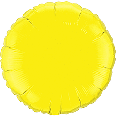18" Yellow Round Mylar Balloon