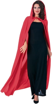 Cape Long Hooded Red