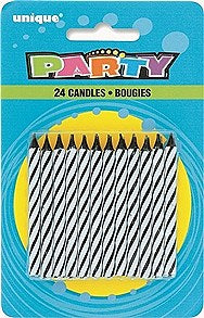 Candle Black/White 24CT