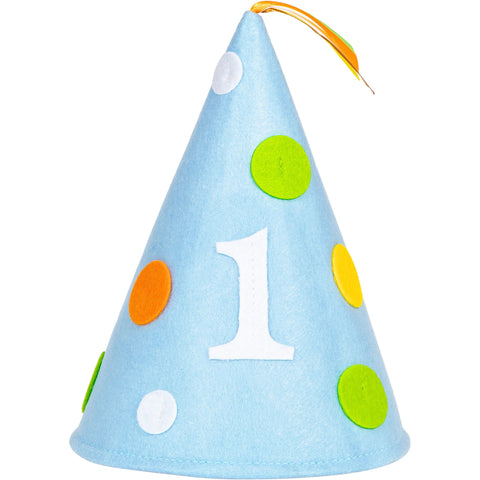 1st Birthday Blue Felt Hat