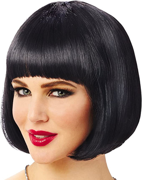 Hot Pink Bob Wig Black