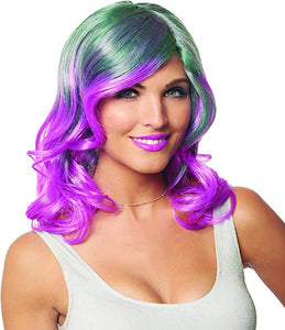 Wig Colorburst Teal/Lavender