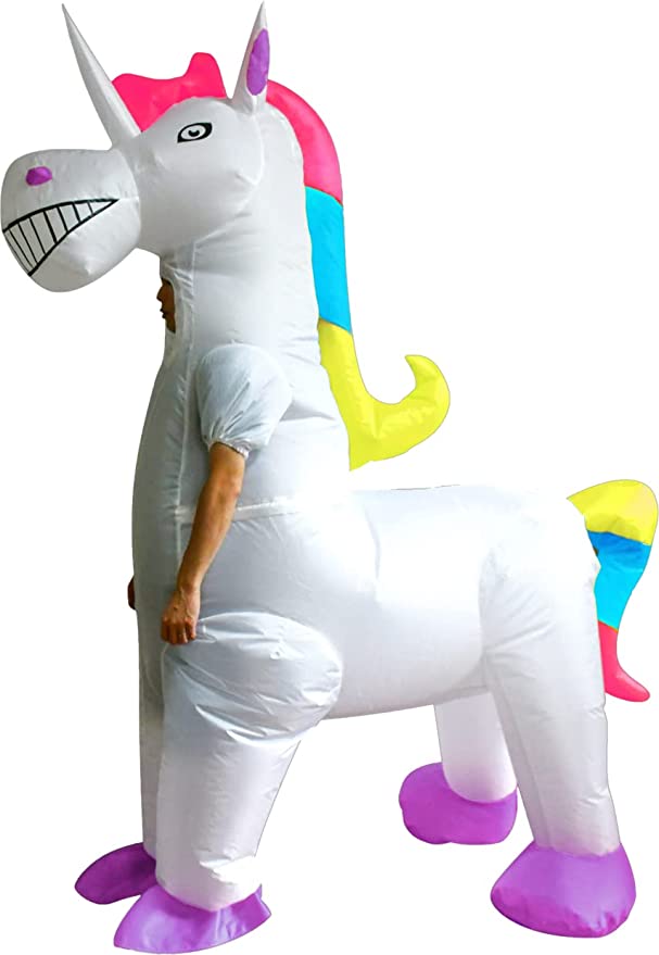 Inflatable White Unicorn 4 Legged