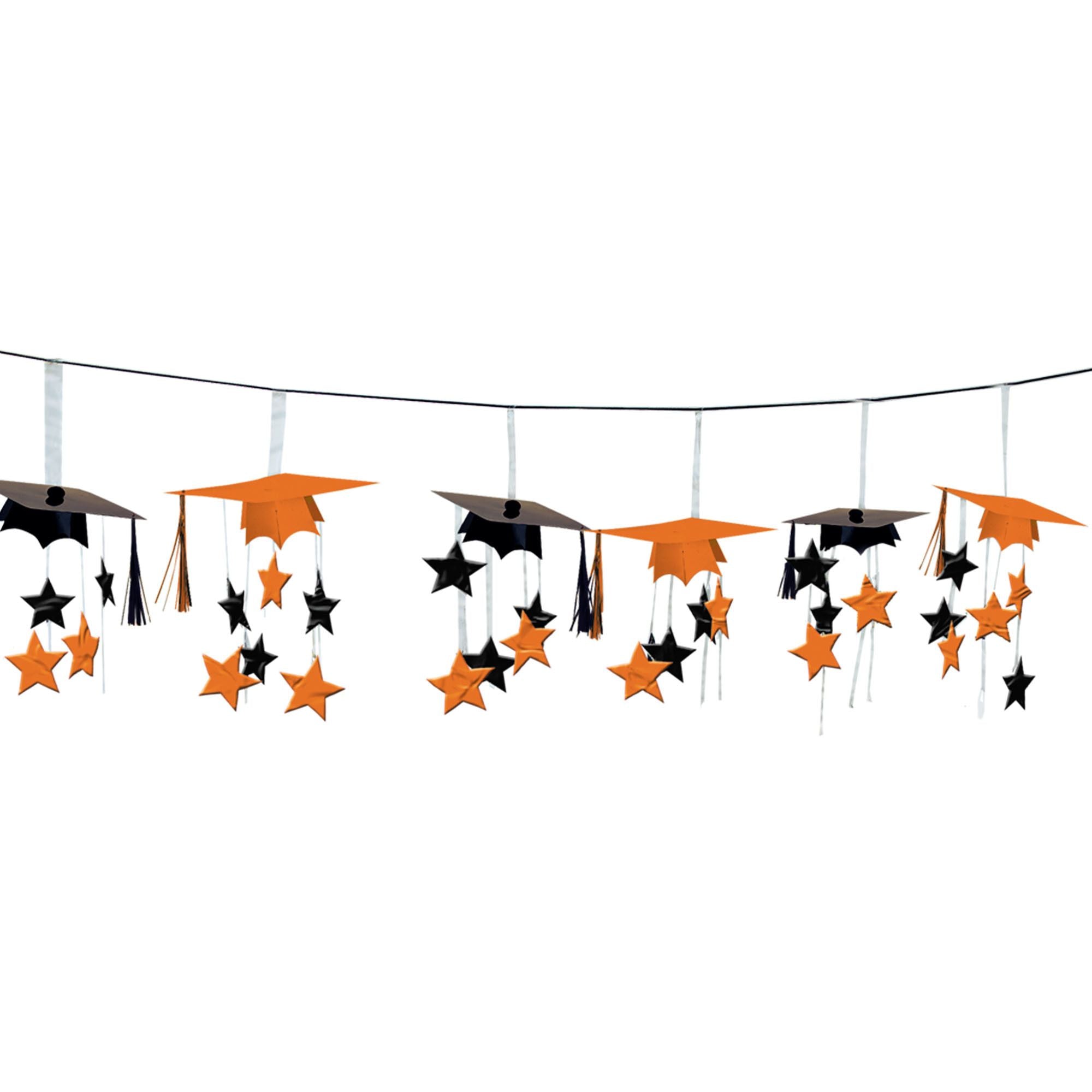 School Colors 3-D Foil Garland ? Orange