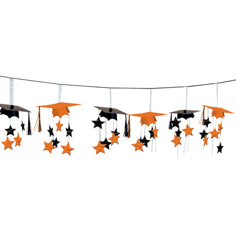 School Colors 3-D Foil Garland ? Orange