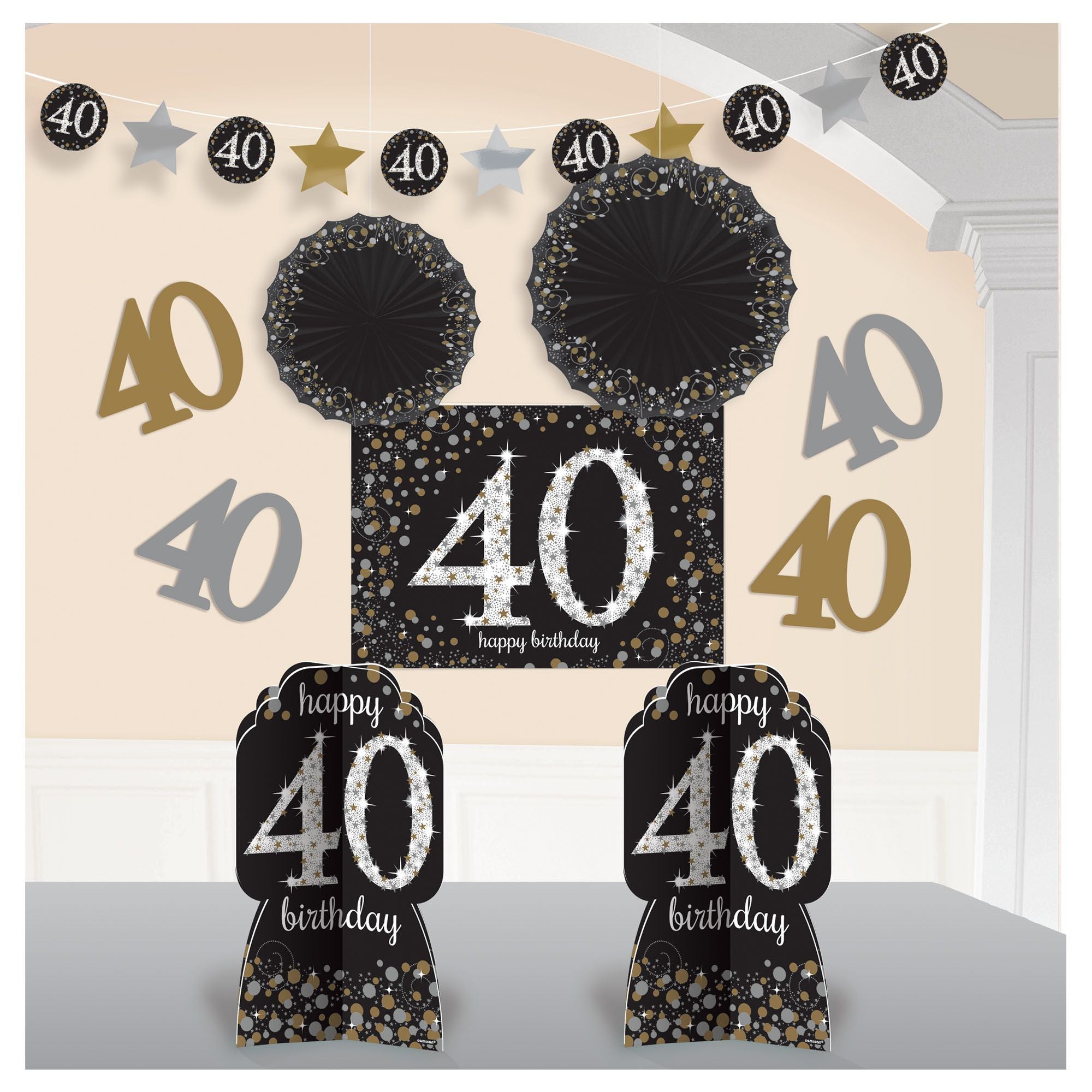 Sparkling Celebration 40 Room Decorating Kit