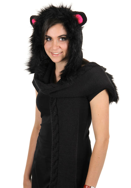Hood Knitted Cat