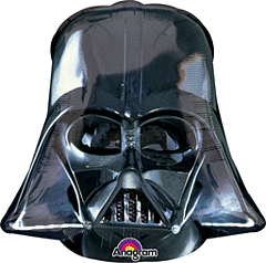 25" Darth Vader Helmet Black Mylar Balloon