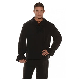 Shirt Pirate Ruffled Black