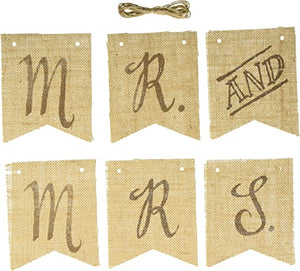 Rustic Wedding Burlap Banner