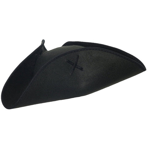 Hat Tricorn Brown Black