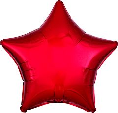 19" Metallic Red Star Mylar Balloon