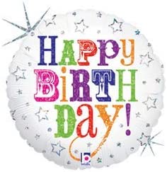 Birthday Greetings Mylar Balloon 18"