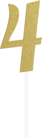 Cake Topper #4 Gold Glitter Dynamic