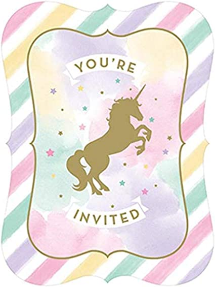 Sparkle Unicorn Invitations