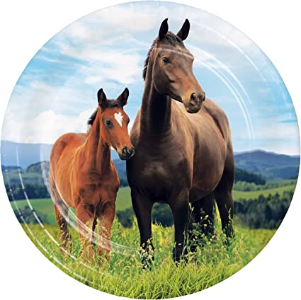 7" Horse and Pony Plate