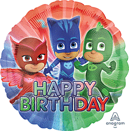 17" PJ Masks Happy Birthday Mylar Balloon 