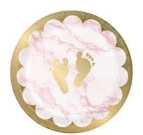Baby Pink Marble 7" Plates 8CT