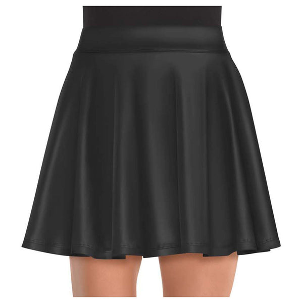 Skirt Mettallic Black Flare