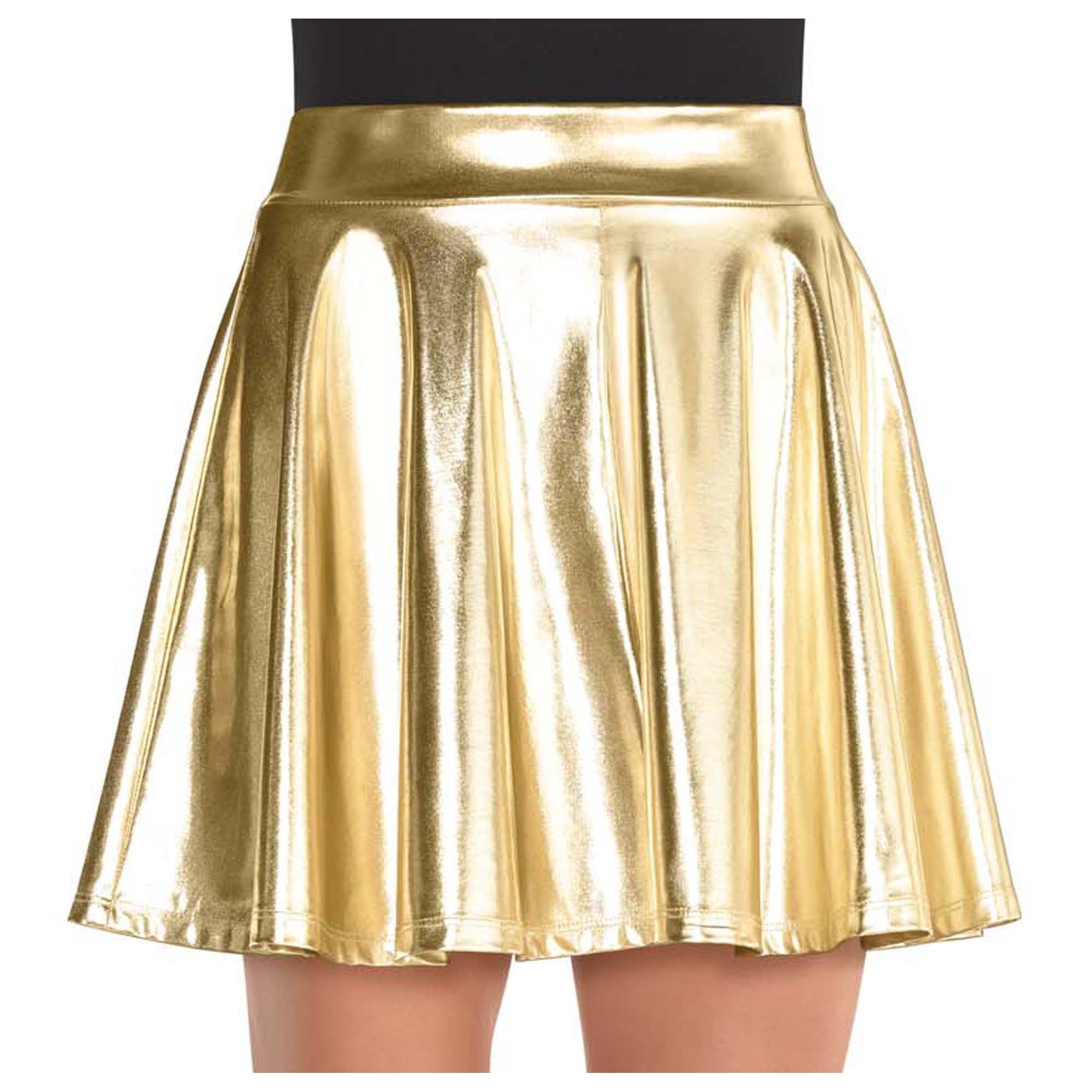 Skirt Mettallic Gold Flare