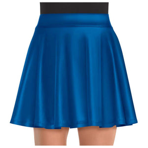 Skirt Metallic Blue Flare